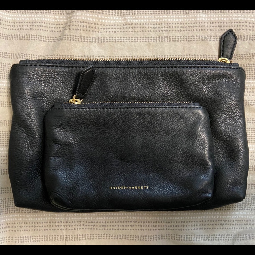 Hayden Harnett crossbody purse, removable clutch